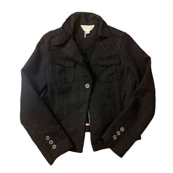 Banana Republic black one-button wool jacket size 2 - Picture 12 of 12